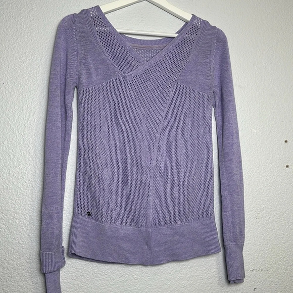 Lululemon Sunset Savasana Pullover Knit Sweater in Lilac Womens - Picture 2 of 9